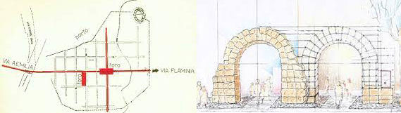 Cardo e Decumano e Porta Montanara Rimini